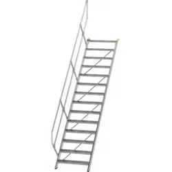 Alutreppe 14 Stufen, 45° mit Handlauf von Günzburger