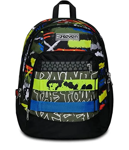 Seven Advanced Neon Belts Schulrucksack schwarz