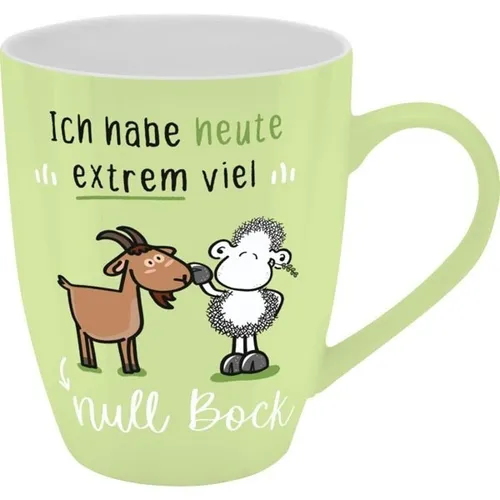 TASSE BECHER ICH HAB HEUTE EXTREM VIEL NULL BOCK 350 ML VON SHEEPWORLD NEU OVP