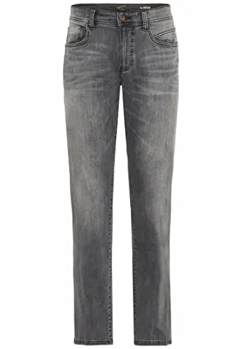 camel active Herren Regular Fit 5-Pocket Jeans aus Bio-Baumwolle Grau - Hochwertige Herrenjeans mit 5 Taschen, Reißverschluss und geradem Beinverlauf. Der Stretchanteil sorgt für optimalen Komfort und eine perfekte Passform. Ideal für den täglichen Gebrauch.