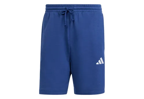 adidas Herren Essential Three Stripes Short - Dark Blue/White, XS - Trainingshose aus French Terry mit Kordelzug, hergestellt aus mindestens 70 % recycelten Materialien für nachhaltigen Komfort.