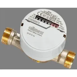 Allmess Verschraubungswasserzähler 6EAB1580B40NBA EV 3/80-V TU6 +m - Sanitärinstallation, vielseitig einsetzbarer Wasserzähler für waagerechte und senkrechte Montage, Q3 2,5 m³/h, DN 15