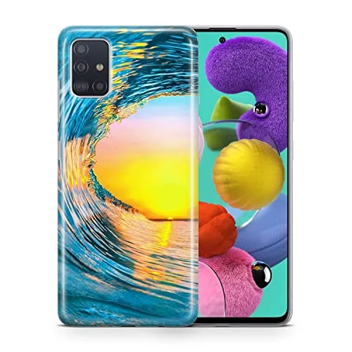 König Design Handyhülle kompatibel mit Huawei P30 Lite Silikon Case Hülle Sturzsichere Back-Cover Handyhülle Welle