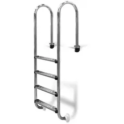 Einbauleiter Trendline eng 4-stufig Poolleiter V2A Ø 42 mm Holm