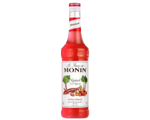 MONIN Getränke-Sirup, Monin Rhababer Sirup ideal für Cocktails und Limonaden 700ml