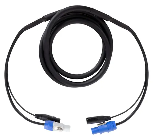 Pronomic Stage PPX-2.5 Hybridkabel Powerplug/XLR - Hybridkabel für Audio & Stromversorgung, kein Kabelsalat mehr, Powercon-kompatible Stecker, 2,5 m lang, ideal für aktive Lautsprecher.