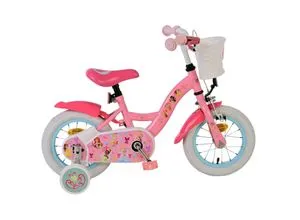 Volare Disney Princess Kinderfahrrad 12 Zoll für Mädchen in Rosa