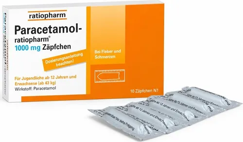 ratiopharm PARACETAMOL 1.000 mg Zäpfchen