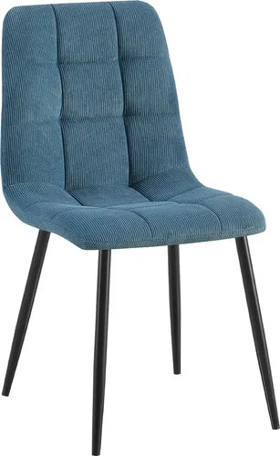 CLP Esszimmerstuhl Tilde - Moderner Komfort mit Metallgestell - Stühle für Esszimmer und Küche, bietet hohen Sitzkomfort mit strapazierfähigem Bezug und modernem Steppmuster. Belastbar bis 150 kg, ideal für gemütliche Stunden.