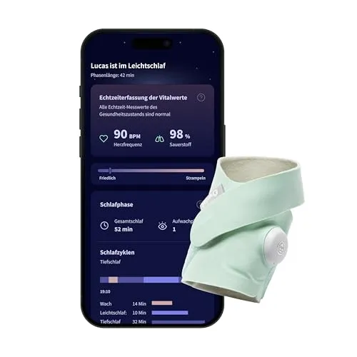 Owlet Dream Sock – Smarte Babyüberwachung für Ihr Baby | App-gesteuertes System mit Schlaftracking