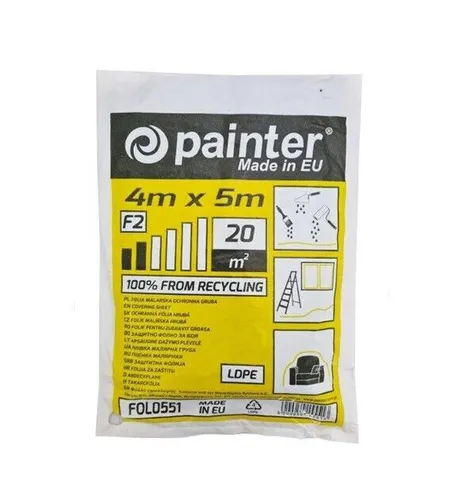 Abdeckfolie Standard LDPE 4 x 5 m 20 m² Malerplane Schutzfolie Abdeckplane