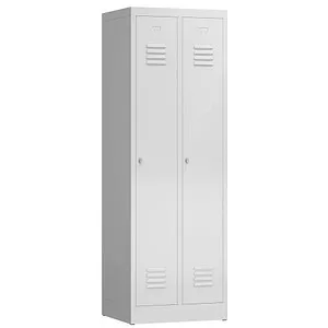 Steelboxx Spind ClassiX Garderobenschrank - 2 Abteile, Komplett montiert - Drohnen, robuster Garderobenschrank aus Stahl, komplett verschweißt und sofort einsatzbereit – ideal für Büros und Betriebe.
