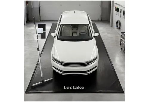 Tectake Garagenbodenmatte 2,4 x 5,5 m – Rutschfest und Wasserdicht