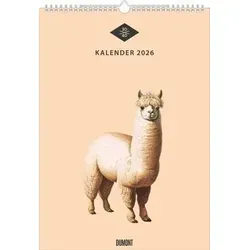 Wandkalender 'Menagerie' 2026 - Historische Zeichnungen - Kalender mit modernen Interpretationen historischer Tier- und Pflanzen-Zeichnungen, Spiralbindung, ideal für Kunstliebhaber und zur Dekoration.