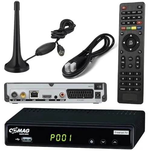 Comag SL65T2 DVB-T2 Receiver mit 3 Monaten Freenet TV - TV-Receiver mit PVR-Funktion, HDMI & SCART-Ausgang, ideal für gestochen scharfe HD-Bilder und zeitversetztes Fernsehen. Inklusive 3 Monate Freenet TV gratis!