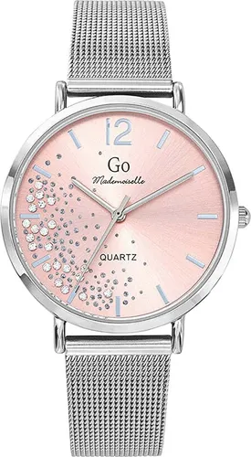 Girl Only Mademoiselle Damen Armbanduhr Edelstahl Silber mit Glitzersteinen - Elegante Damen-Analogquarzuhr mit silbernem Edelstahl-Armband und funkelnden Glitzersteinen. Ideal für modebewusste Frauen, die einen stilvollen Akzent setzen möchten.