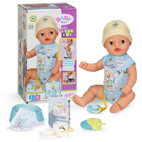 BABY born Little Baby Boy 36cm Puppe - Kreative Spielzeugpuppe für Kleinkinder ab 12 Monaten, fördert die Fantasie und das Rollenspiel.
