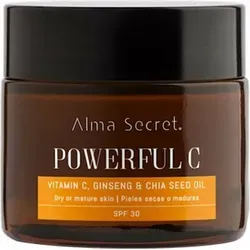 Alma Secret Powerful C Anti-Aging Creme SPF30 50ml - Tagespflege mit intensivem Lichtschutzfaktor, ideal für Frauen ab 30. Schützt vor UV-Strahlen und spendet Feuchtigkeit für einen strahlenden Teint.
