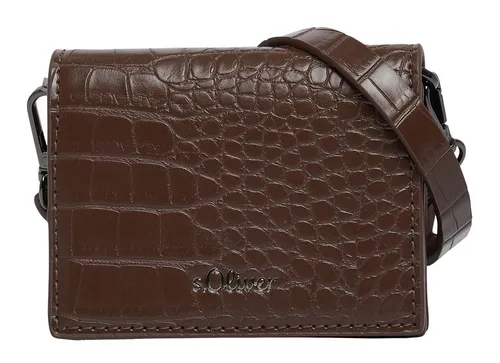 s.Oliver Mini Crossbody Bag Umhängetasche in Dunkelbraun - Stylische Umhängetasche für Damen in Dunkelbraun. Mit verstellbarem Riemen und Überschlagklappe, ideal für Freizeitaktivitäten und den täglichen Gebrauch.