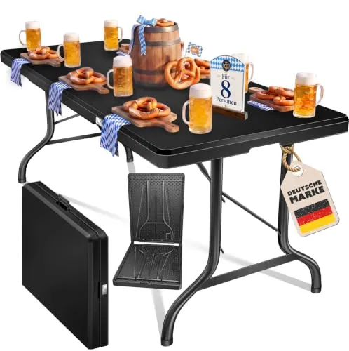 KESSER® Klapptisch Buffettisch 183x76 cm Schwarz