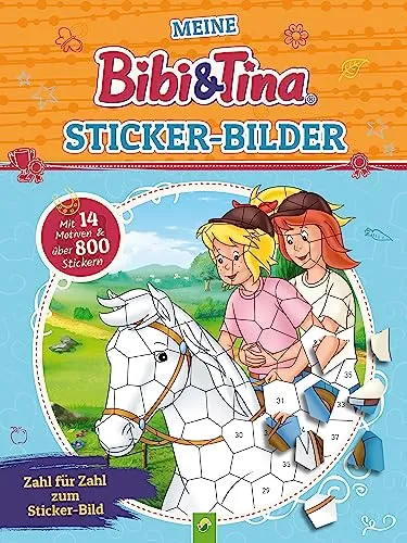 Meine Bibi & Tina Sticker-Bilder - Stickern nach Zahlen: Stickerbuch mit über 800 Stickern I Für Kinder ab 5 Jahren I Geschenk für Mädchen