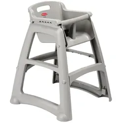 Rubbermaid Kinderhochstuhl grau - Hochstuhl mit antibakteriellem Microban ® Schutz, ideal für Kinder bis 3 Jahre. Komfortabel, sicher und leicht zu reinigen, perfekt für hygienische Essenszeiten.
