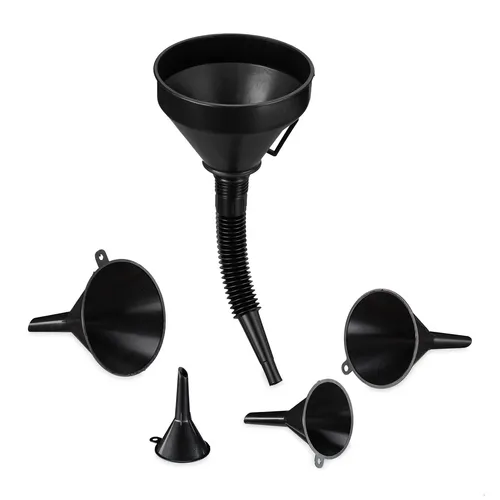 Trichter Set mit Schlauch Universaltrichter Küchentrichter Öltrichter mit Griff