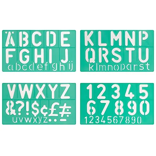 Produktbild LINEX Buchstabenschablonen-Set grün – Präzise Gestaltung leicht gemacht