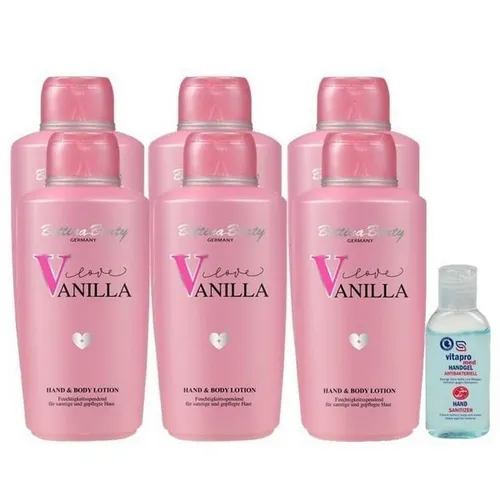 Bettina Barty Love Vanilla Hand & Body Lotion 500 ml - Sinnliche Hand- und Körperlotion mit intensivem Vanilleduft. Spendet Feuchtigkeit und sorgt für ein geschmeidiges Hautgefühl. Ideal für die tägliche Pflege und schnell einziehend.