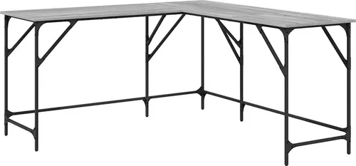 vidaXL Schreibtisch Grau Sonoma 149x149 cm