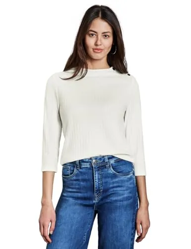 Shirt mit Knöpfen - Poloshirt für Herren mit 3/4-Arm, Turtleneck und stylishen Knopfdetails, ideal für einen eleganten Look.