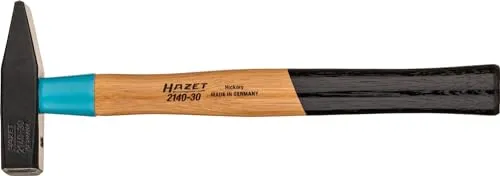 Hazet BluGuard 2140-30 Schlosserhammer 400g - Hämmer mit HAZET Stahl-Stielschutzhülse für extra Sicherheit und maximalen Schutz vor Stielbruch bei Fehlschlägen - Made in Germany für höchste Qualität.