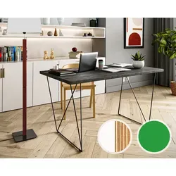 TemaHome »Flow« Schreibtisch Weiß-Multiplex / grün lackiert in grün von TemaHome