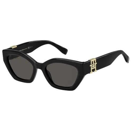 Stylische Sonnenbrille TOMMY HILFIGER TH 1979/S 807 BLACK - Sonnenbrillen für Damen, modisches Design mit UV-Schutz und schützendem Etui, ideal für den Sommer.