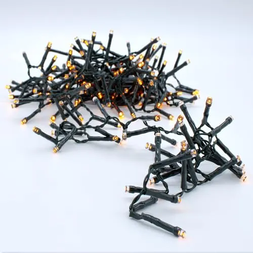 LED Lichterkette warm weiß für Innen und Außen - 400 LED / 20 m - Weihnachts Dekobeleuchtung Strom betrieben - Garten Advent Winter Stimmungs Licht Baum Beleuchtung