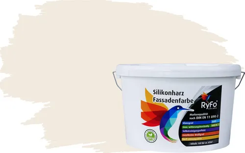 RyFo Colors Silikonharz Fassadenfarbe Weißtöne, 1 L