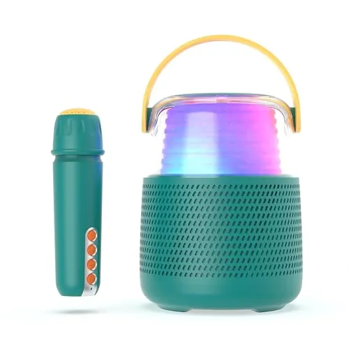 MOB Speaker Karaoke Kit Mic Blue - Tragbare Party Lautsprecher mit kabellosem Bluetooth-Lautsprecher, 10 Watt Leistung für unvergessliche Karaoke-Abende.