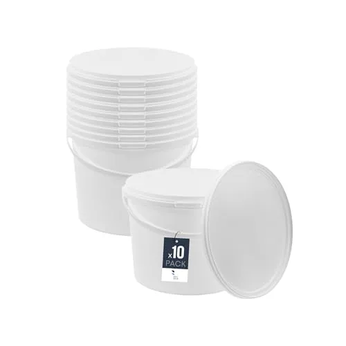 BenBow Eimer mit Deckel 10l in weiß von BENBOW