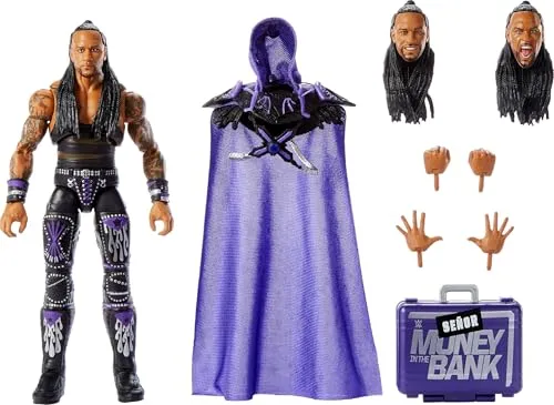 Mattel WWE Ultimates Damian Priest Actionfigur - Sportfan Spielzeugfiguren mit über 30 Gelenkpunkten für dynamische Posen und lebensechtem Aussehen dank TrueFX-Technologie – perfekt zum Nachspielen von WWE-Momenten!