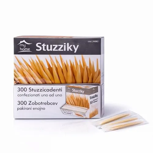 LifeChic Zahnstocher aus Holz, 300 Stück, beige, 6,5 cm