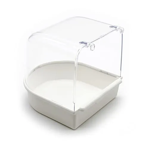 ZooPaul Vogel Badehaus für Vogelkäfig weiß Badeschale Badewanne Badeschale Käfig Voliere