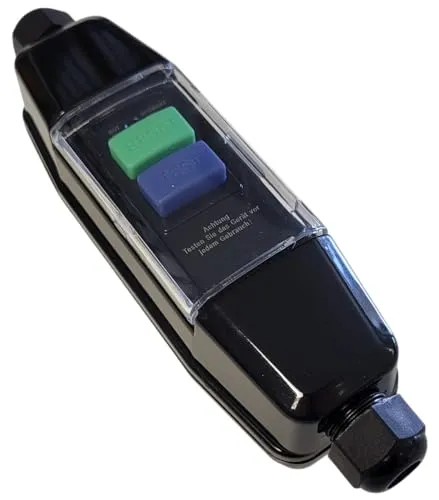 Personenschutzschalter CSRCD30 FI 230V 30mA – Mobiler Fehlerstromschutz - FI-Schutzschalter mit TÜV-Zertifikat für sicheren Einsatz an wechselnden Orten. Integrierter Nullspannungsschalter und IP66 Schutzart bieten zuverlässigen Schutz.