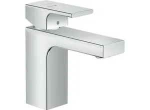 hansgrohe Vernis Shape Waschtischarmatur 71594000 CoolStart - Waschtischarmatur mit Zugstangen-Ablaufgarnitur, ideal für Durchlauferhitzer, energieeffizient dank EcoSmart und komfortablem Design.