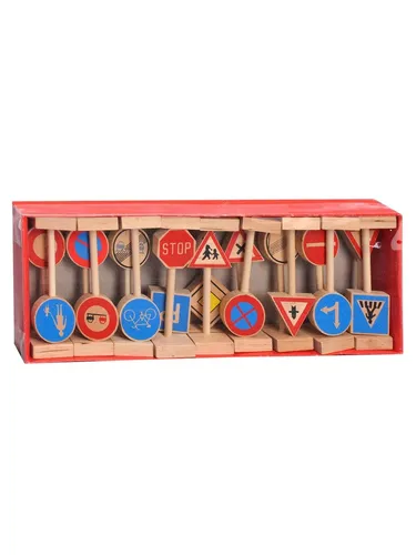 Playwood - Wooden Traffic Sign Set 18 pcs.