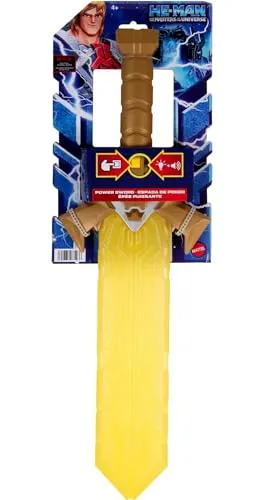 Masters of the Universe He-Man and Power Schwert, Lebensgroße Rollenspielwaffe von mit Lichtern & Sounds, Geschenk für Fans 4 Jahre älter, Multi, HDY33