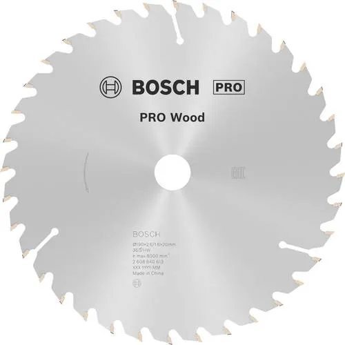 Bosch Accessories Optiline 2608640613 Hartmetall Kreissägeblatt 190mm - Zubehör für Hausdämmung mit 36 präzisionsgeschliffenen Carbide-Zähnen für saubere Schnitte in Holz. Ideal für handgeführte Sägen, Kapp- und Gehrungssägen sowie Tischsägen.