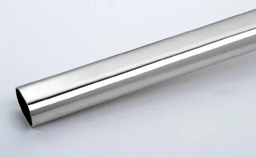 Schrankrohr Garderoben Kleiderstange oval Metall vernickelt Länge 900mm 22 x 15 mm 1