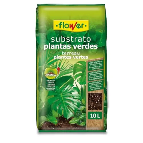 Flower 80060 – Substrat Pflanze Grün, 10L, 28 x 4 x 45 cm, braun