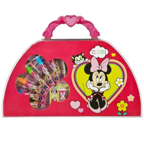 Malkoffer 51teilig | Disney Minnie Mouse Kreativ-Set Malen & Gestalten