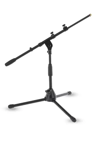 GEWA 900611 Mikrofonständer MS-20TB - Höhenverstellbar für Bass Drum/HiHat - Mikrofonständer mit ausziehbarem Galgen, höhenverstellbar von 43-65 cm, ideal für Musiker. Leicht und transportfreundlich dank umklappbarer Füße und hochwertiger Materialien.